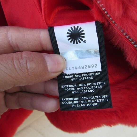 UGG MANDY FAUX FUR HOODIE COAT IN BLAZE - Picture 5 of 9